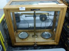 Griffin & George Wood Cased Chemist's Scales