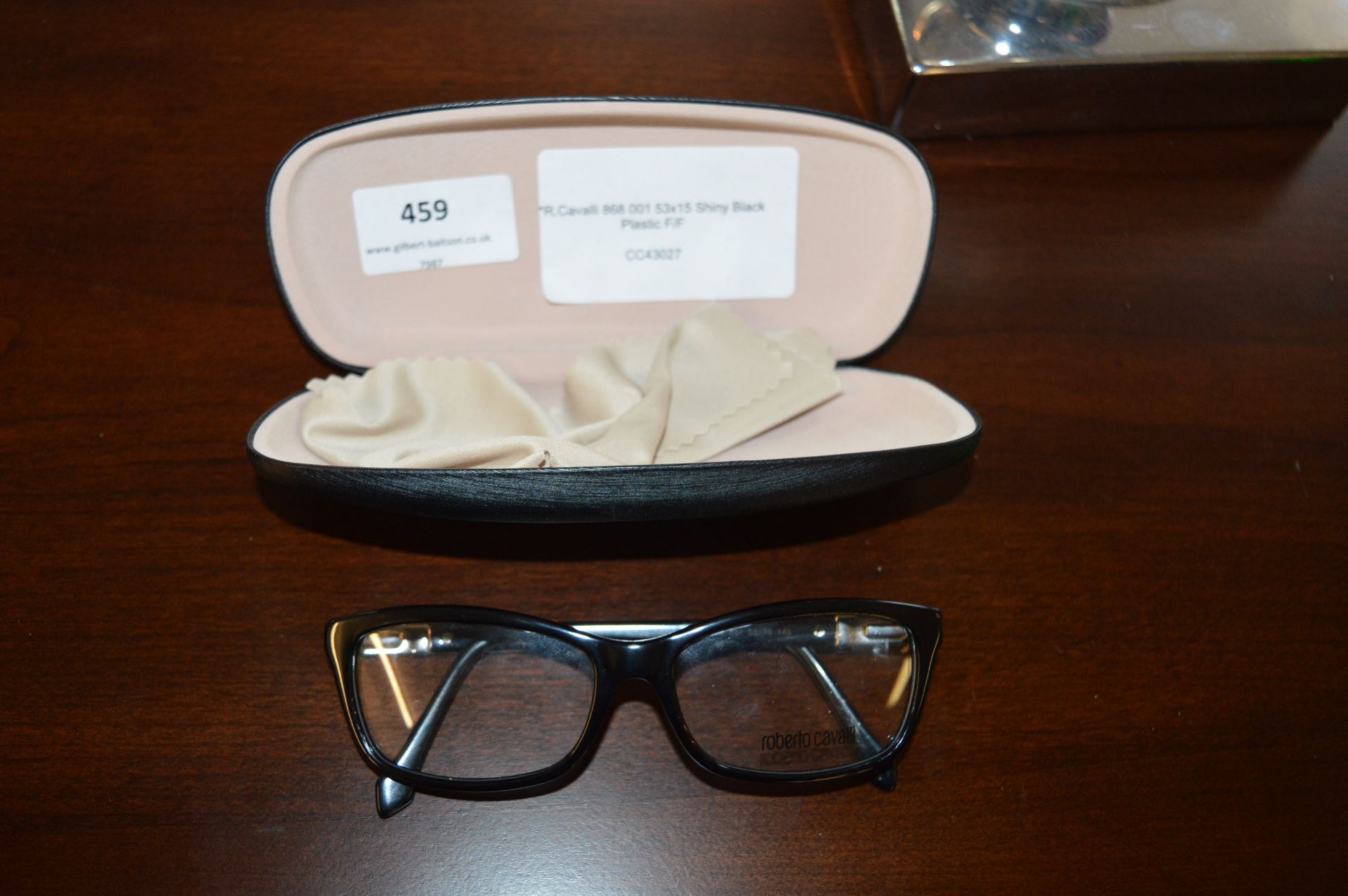 *R.Cavalli Shiny Black Plastic Spectacle FRames