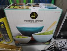 *Ombre Melamine Bowls with Lids 4pce