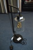 *Steel Table Lamp with Edison Bulb