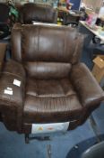 *Power Fabric Recliner with Heat & Massage