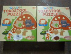 *Two Wooden Toadstool Puzzles