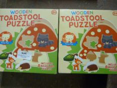 *Two Wooden Toadstool Puzzles
