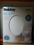 *Beldray White Wooden Toilets Seat