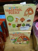 *Two Wooden Toadstool Puzzles