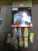 *Box Containing Star Wars Dinner Set, Wind Up Toys