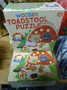 *Two Wooden Toadstool Puzzles