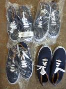*Four Pair of Blue Trainers Size:3