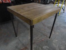 *Square Pine Topped Table 70x70x78cm