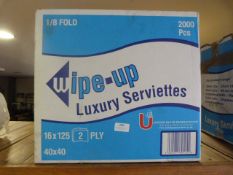 *Box Containing 16 Packs of 125 Luxury Serviettes