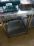 *Stainless Steel Preparation Table with Shelf 70x7