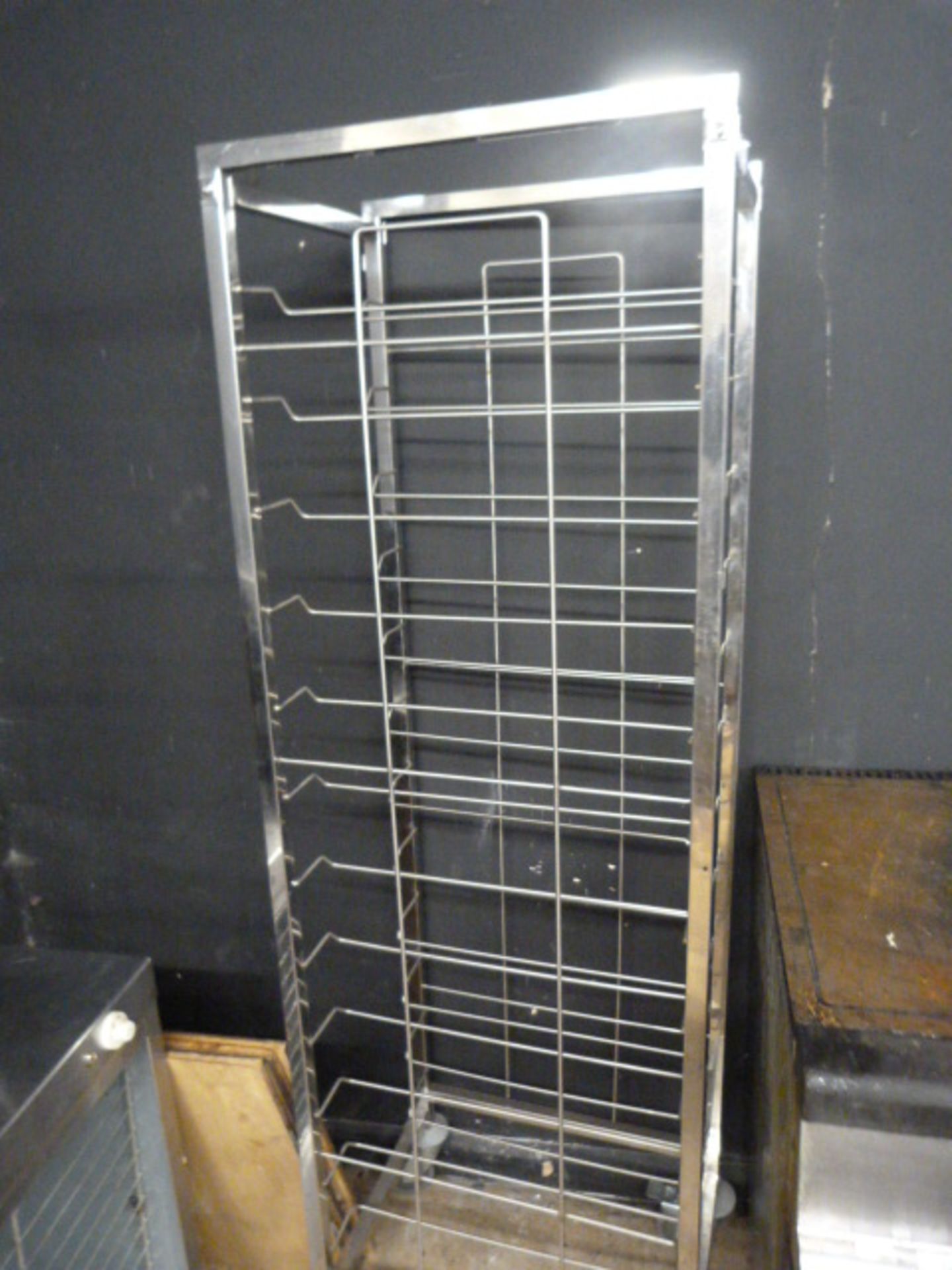 Stainless Steel Tray Rack on Wheels