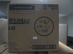 *Box Containing 18 Packs of 56 Wypall Kimberly Cla