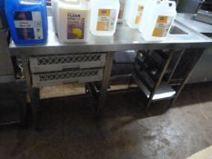 *Stainless Steel Preparation Table with Sink Unit,