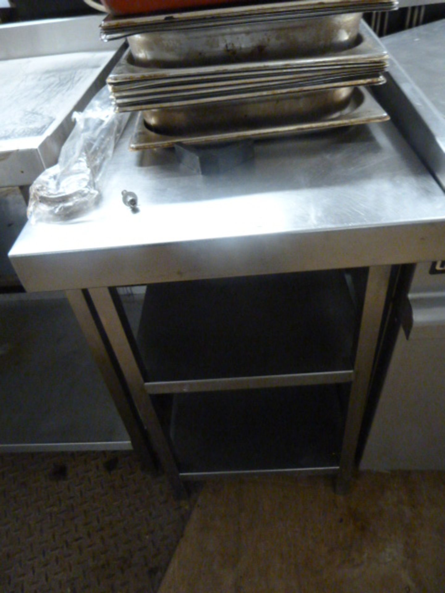 *Stainless Steel Preparation Table with Two Shelve