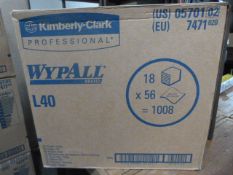 *Box Containing 18 Packs of 56 Wypall Kimberly Cla