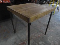 *Square Pine Topped Table 70x70x78cm