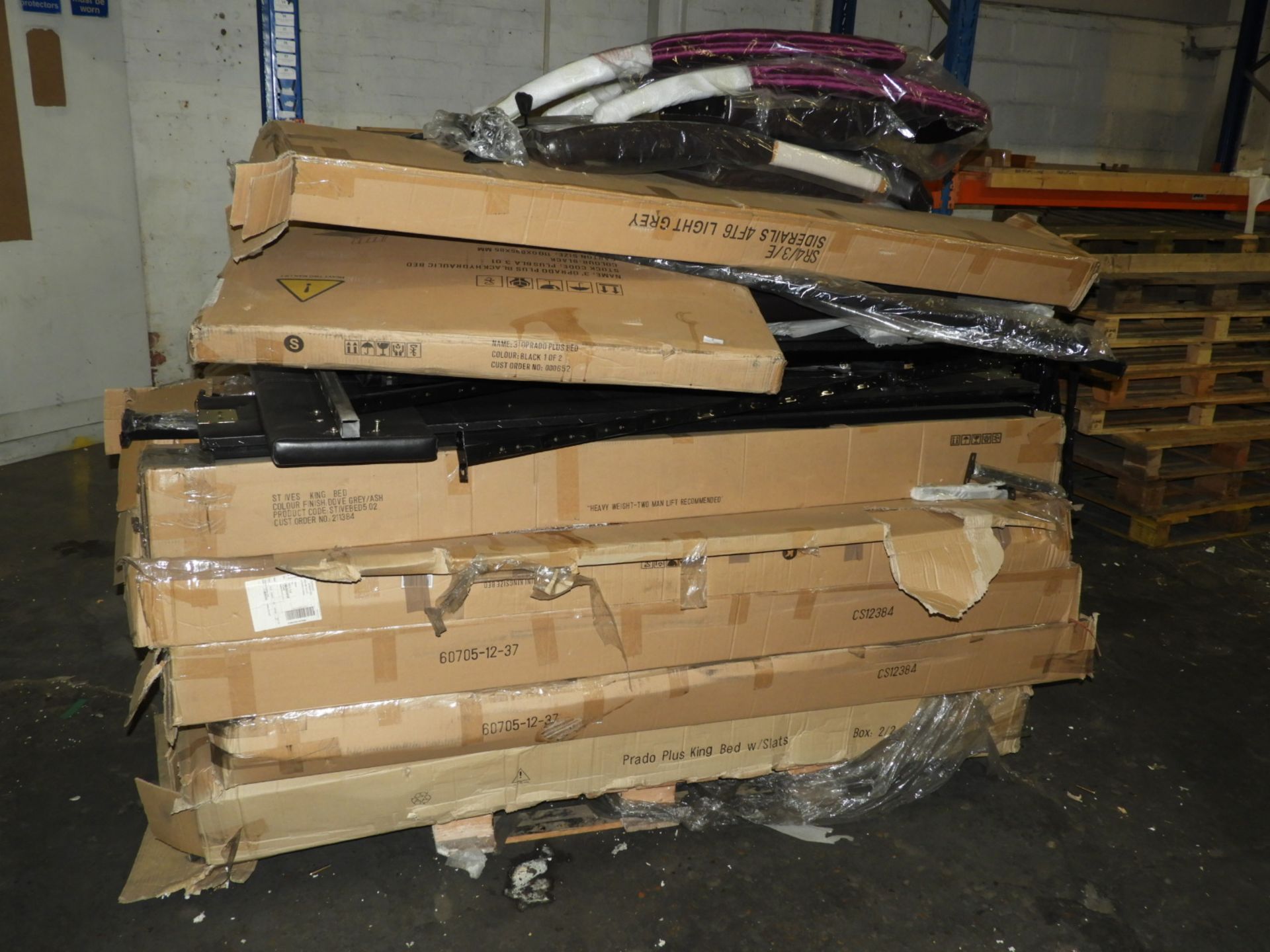 *Pallet of Assorted King Size & Other Bed Componen