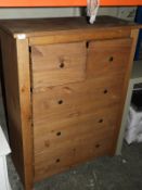 *Pine Chest of Drawers, 3 Long 2 Short