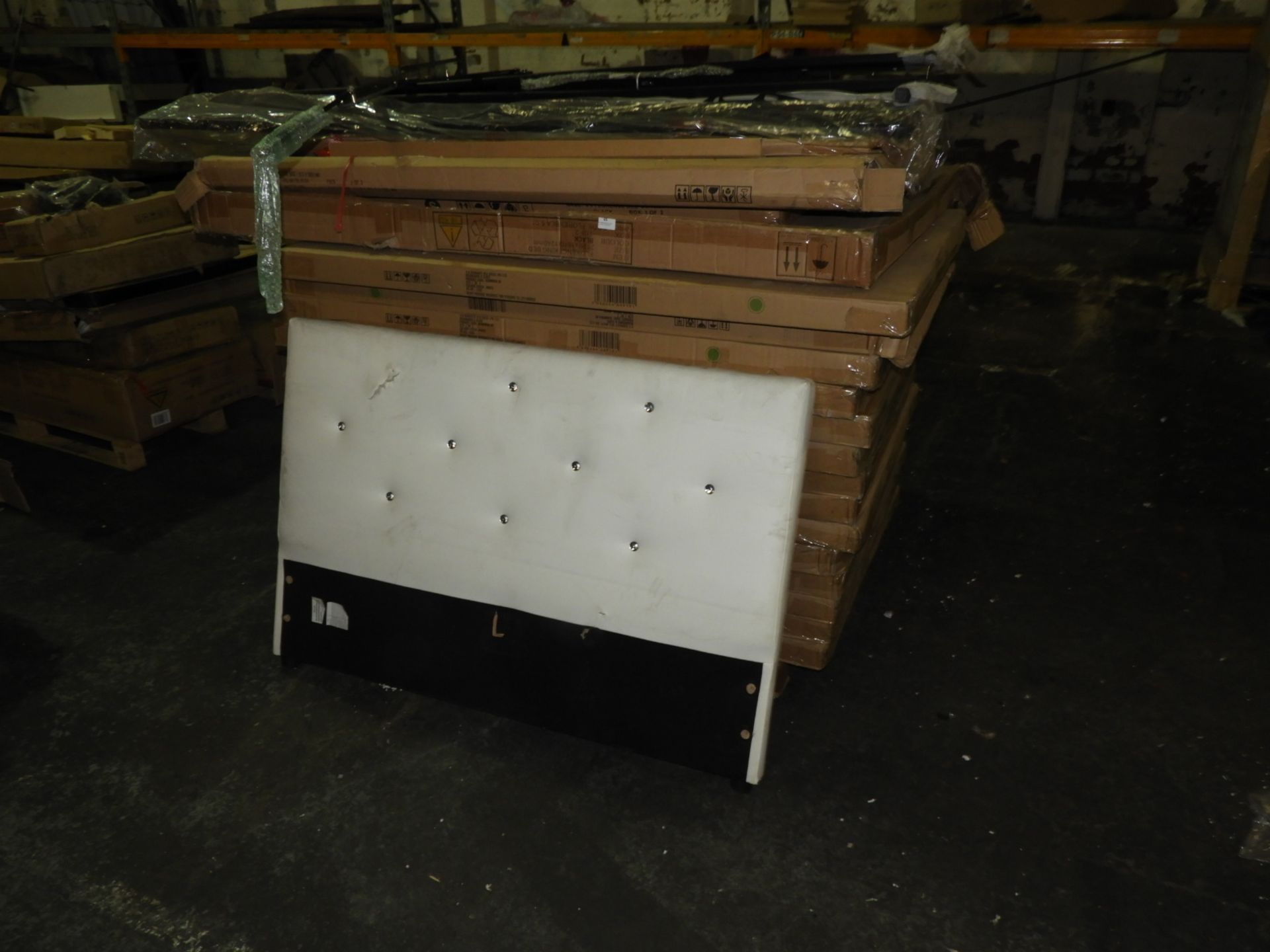 *14 4"6 Diamante White Head Boards