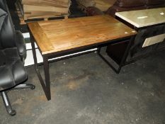 *Metal Framed Table with Reclaimed Timber Top