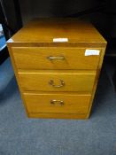 Wooden Three Drawer Collectors Chest