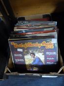 Box of LP's and 45rpm Records