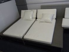 *Large Rattan Twin Lounger Bed