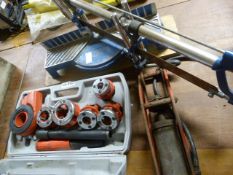 Mitre Saw, Pipe Cuttings Sets and a Foot Pump