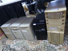 Five Assorted Computer Towers