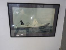 Framed Photo Print - Freight Ship