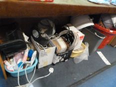 Large Quantity of Kitchenware, Hair Dryers, Table