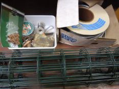 Reel of Socket Wire, Roll of Wire Mesh and a Box o