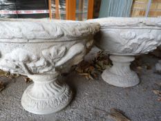 Pair of Antique Style Garden Urns