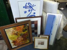 Quantity of Large & Small Prints and an Oil Painti