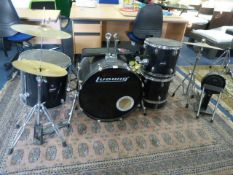 Ludwig Five Piece Drum Kit with Stool, Kick Pedals