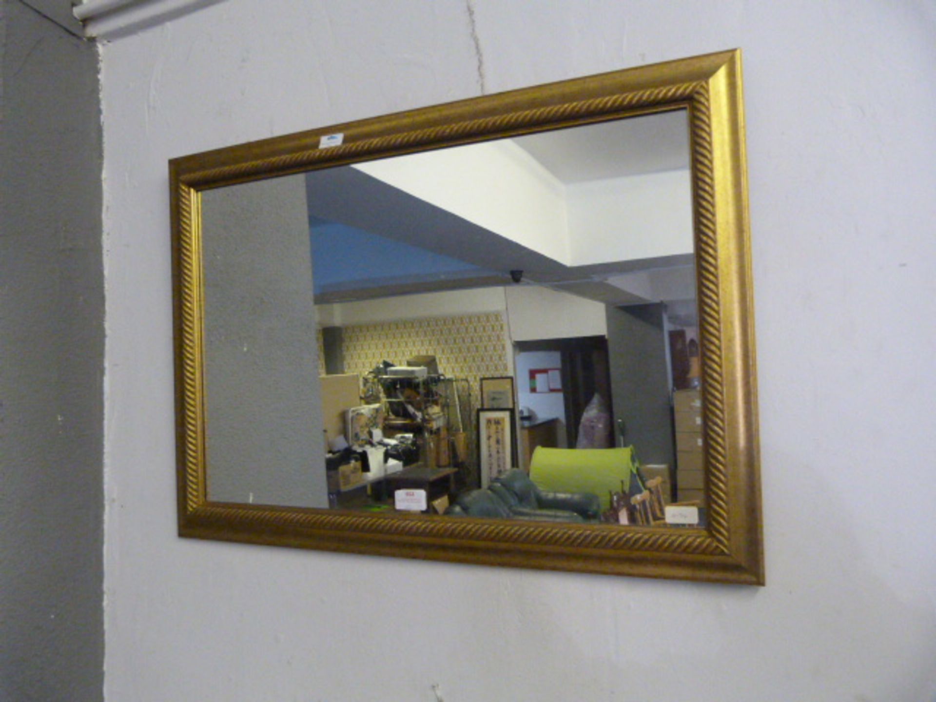Gilt Framed Rectangular Wall Mirror