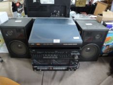 JVC Music System; Tuner, Twin Tape and Record Deck