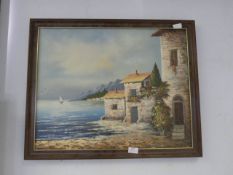 Framed Oil Painting on Canvas - Continental Coasta