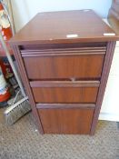 Rosewood Effect Three Drawer Cabinet