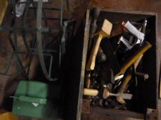 Box Containing Tools, Hose Reel, Plastic Petrol Ca