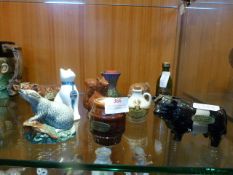 Collection of Miniature Wade Whiskey Bottles
