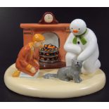 A Coalport Classics The Snowman figure group, By The Fireside, no. 1,966 of 2,000, printed marks