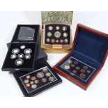 Various commemorative coins, to include a United Kingdom executive proof set in cantilever box, an
