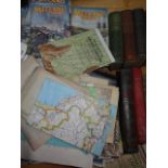 Various books, maps, ephemera, Meccano magazine, maps of Great Britain, (Macdonald George) At The