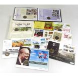 Various first day cover coin sets, to include a Tribute To The Spitfire, War Ends 1995, Jersey,