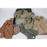 Various jackets and clothing, a Morleys woollen lined coat, quarter length, various gentleman's