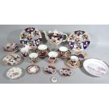 Various Derby Royal Crown Derby etc., to include two early 19thC cabinet plates, 22cm diameter, a