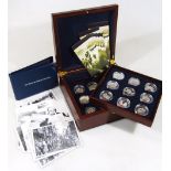 Commemorative coins, Route To Victory silver crown set, each marked 5 pounds, in a fitted case,