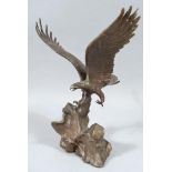 A Ronald Van Ruyckevelt bronze figure, Wings Of Glory, labelled beneath, 24cm high.